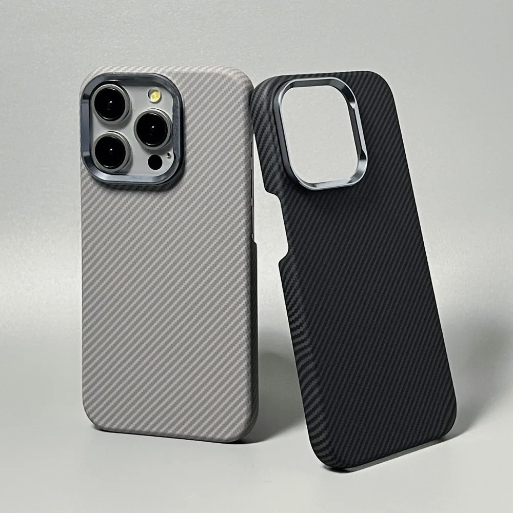 for Magsafe Matte Carbon Fiber Pattern Case for iPhone 17 16 15 14 Pro Max Hard PC Ultra Slim Shockproof Cover for iPhone 17Pro - náhled 4