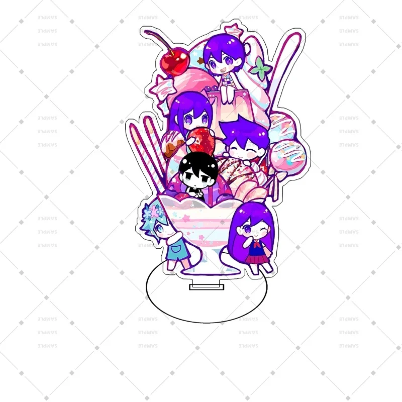 Game OMORI 15cm Psychological horror RPG Game Acrylic Figure Stand Model Plate Desktop Decor Kel/OMORI Gift Keychain Souvenir