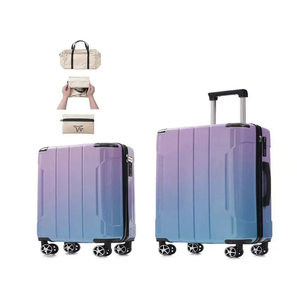 

Набор дорожного багажа из 3 предметов - спиннерные колеса со встроенным замком TSA, складная спортивная сумка для мужчин и женщин, путешествия