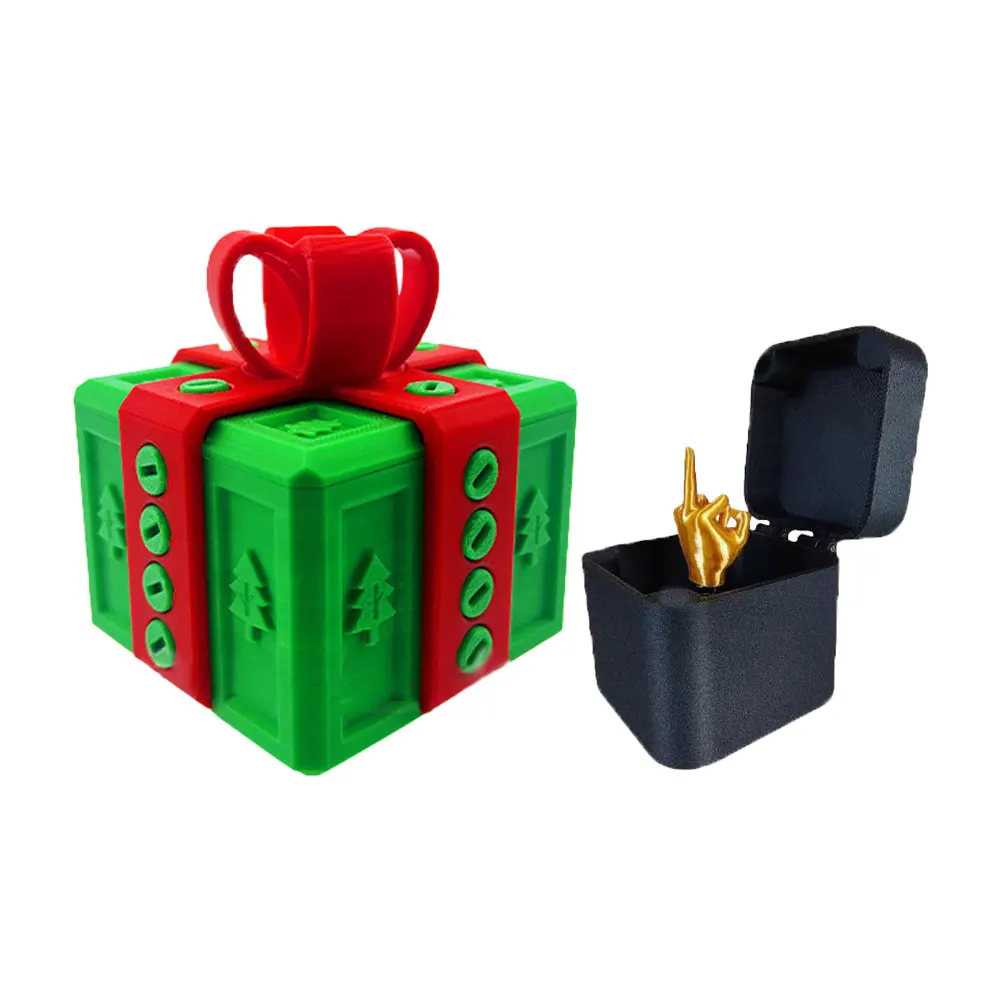 مضحك المزحة هدية الاصبع الوسطى الجدة هدية الكريسماس لعبة الكبار مفاجأة المنبثقة مربع مع مسامير هدية مزعجة للأصدقاء