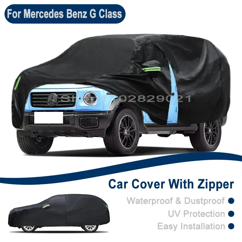 

Outdoor Full Vehicle Cover For Benz G Class W460 W461 W463 - Side Zipper Design, Waterproof Dustproof Sun Protection Car Cover
