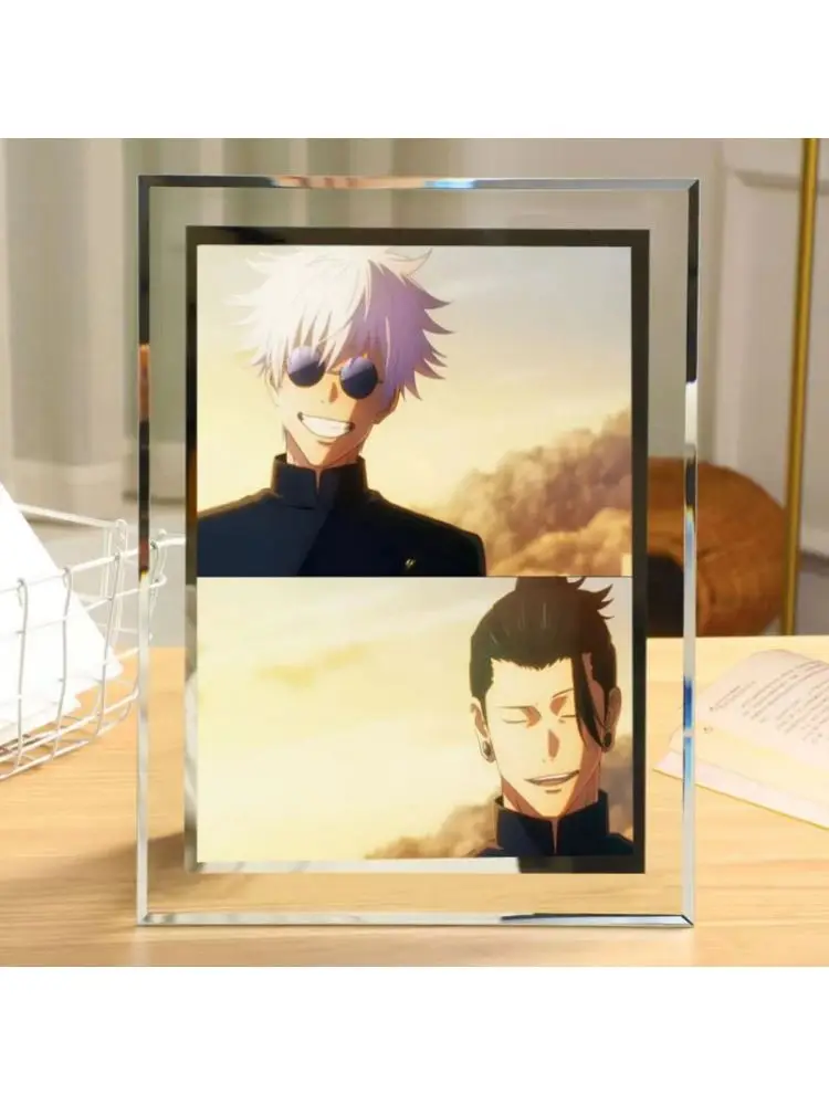 أنيمي Jujutsu Kaisen Itadori يوجي Fushiguro Megumi تأثيري كريستال إطار الصورة منضدية Ambitus هدية