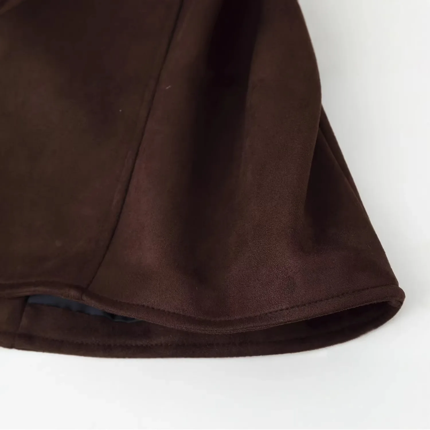 KIDCRKJ 빈티지 브라운 여성 봄 코트 브이넥 버튼 레이스 업 보우 타이 여성 스웨이드 재킷 우아한 다용도 여성 아우터웨어