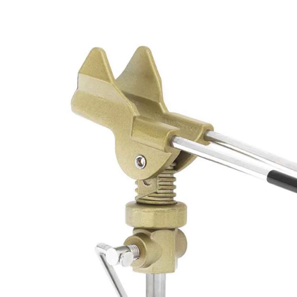 B48B-360 Degree Adjustable Fishing Rod Holder Folding Fish Pole Fixing Stand For Bank Fishing Ground Support Tool