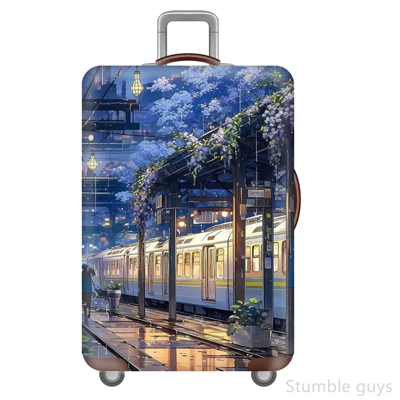 

Elastic Wear-Resistant Suitcase Cover Protective Anti-Dust Dustproof Luggage Sleeve Reliable Travel Accessory Airplane Trips