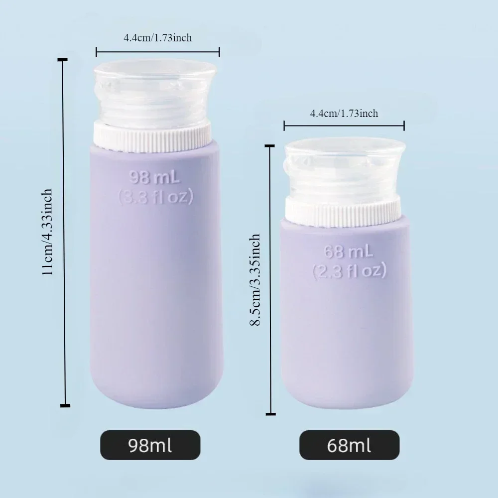 Silicone Travel Bottles Leak Proof Squeezable Refillable Containers Size Cosmetic Tube for Shampoo Lotion Soap Liquids Bottling