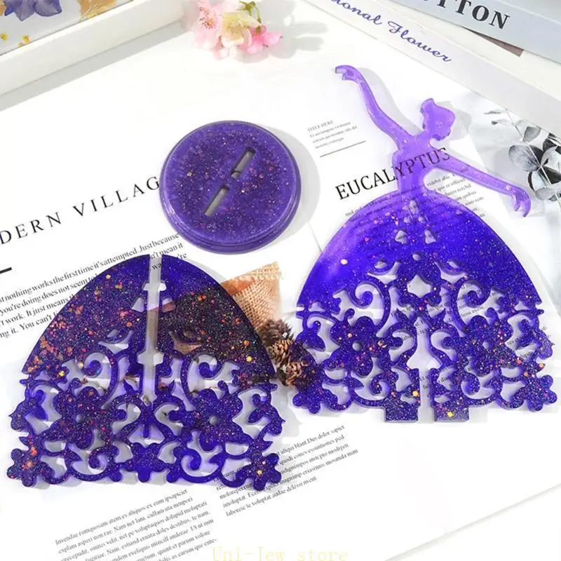 

DIY Dancing Girlet Moldón Card Цветочный дизайн Форма для изготовления ювелирных изделий Подвеска Поддержка для ручной работы и художественных проектов