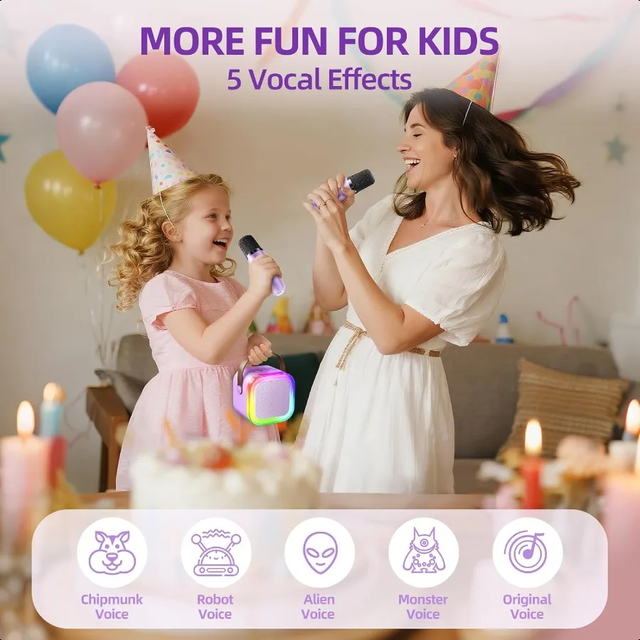 Kinglucky Mini-Karaoke-Hine für Mädchen im Alter von 312, 2025, Top-Weihnachts- und Geburtstagsgeschenk für persönliche Videospieler für 312-jährige Mädchen