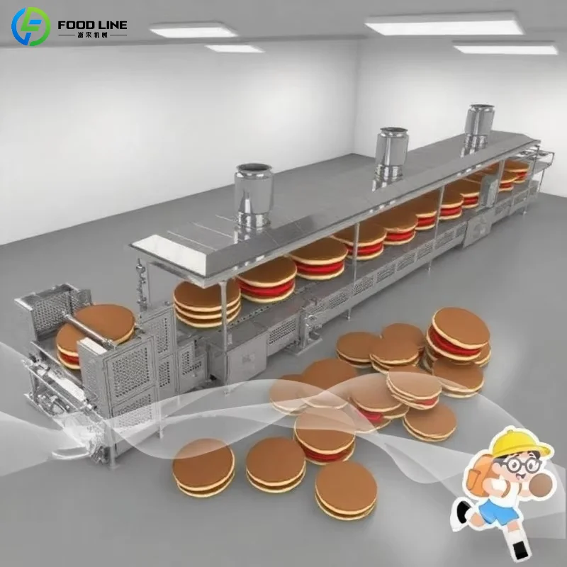 Customized Wholesale Pancake Maker for Dorayaki Electric Souffle Automatic Machine for Bakery Use for Milk Water Corn Flour Nuts