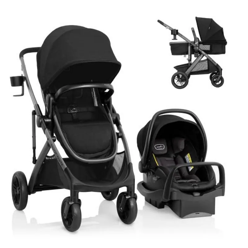 Pivot Suite Travel System with LiteMax Infant Car Seat with Anti-Rebound Bar Dunloe Black