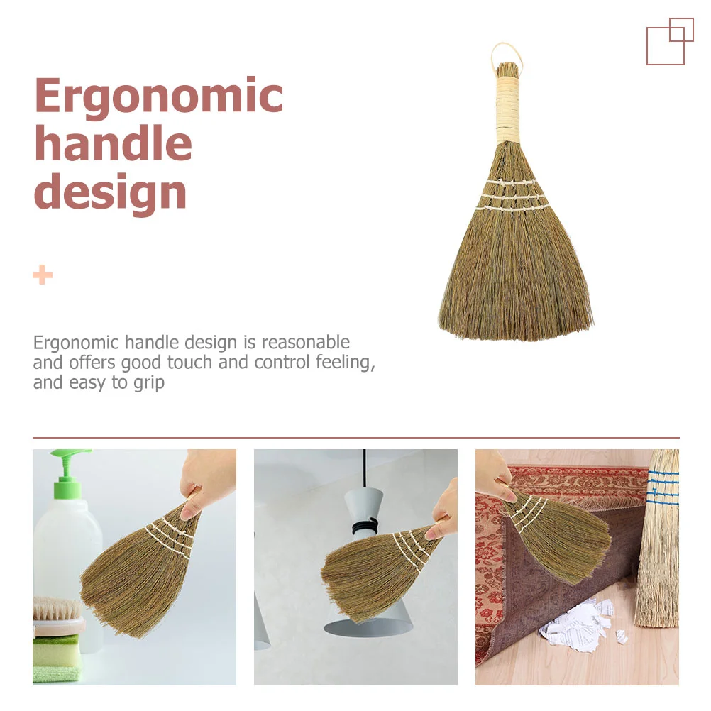 Hand Broom Mini Broom Desktop Cleaning Brush Portable Short Handle Convenient Dust Brush for Home Office Hotel Cleaning