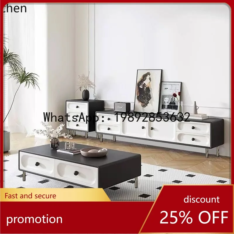 YFY Chinese Style Cream Panda TV Cabinet Vintage Style Coffee Table Set Internet Celebrity Floor Cabinet