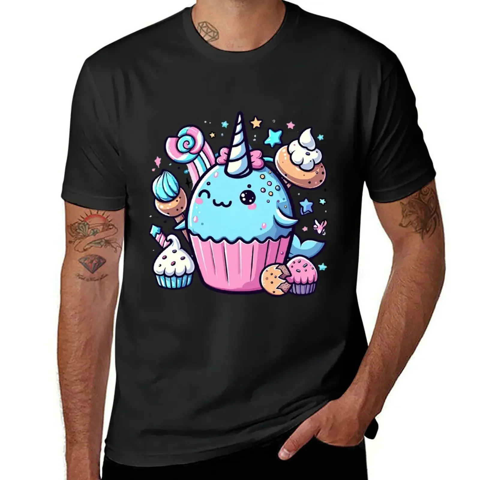 

Muffin-Loving Narwhal T-Shirt custom t shirt tees T-shirt men