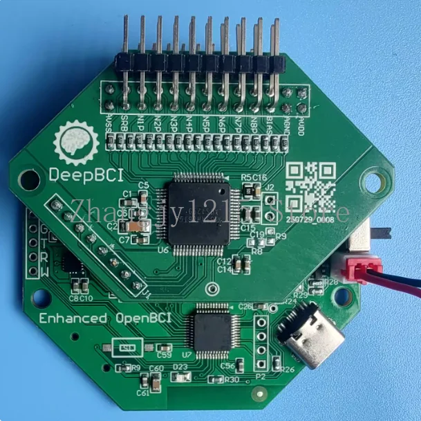 For DeepBCI is fully compatible with OpenBCI cyton + daisy brain computer interface development board