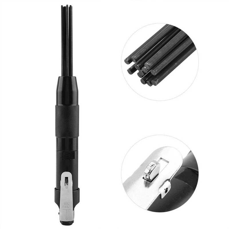 ABRW Needle Scaler Air Pneumatic Rust Remover Deburring Cleaning Tool Slag Remover 12 Steel Needles 4400 BPM