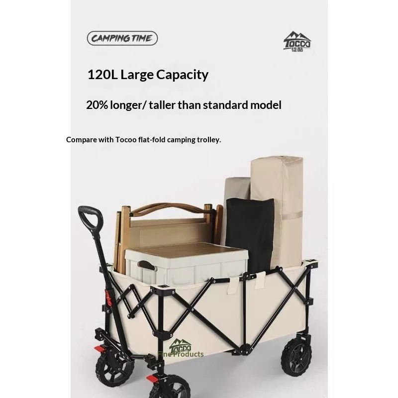 Gather Type Camp Car Buy Vegetable Car Walk Baby Move Fishing Car Camping Car Small Trolley Fold Light Camping  Carretilla