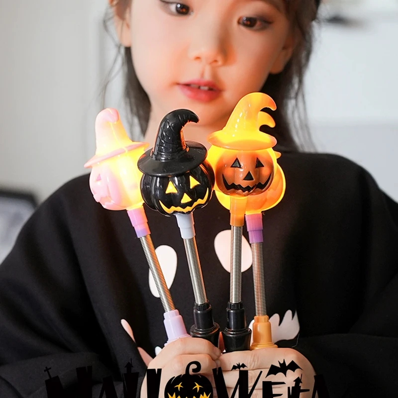 

Hot Glowing Hand Stick LED Light Halloween Decoration Pumpkin Lantern for Home Bar Haunted House Halloween Party Decor