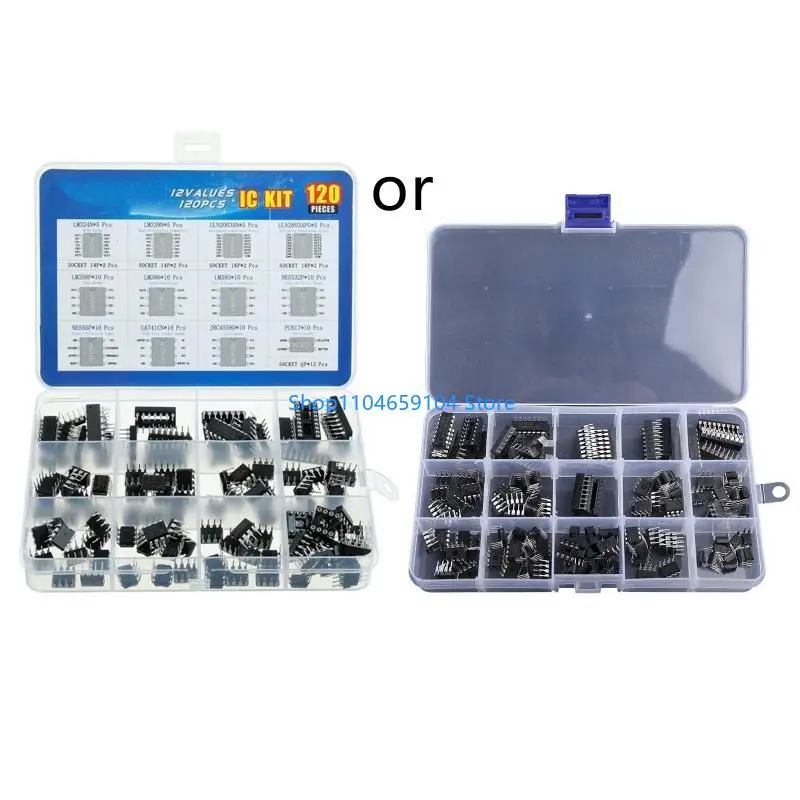 12 giá trị Bộ đếm thời gian Opamp Bộ ghép quang Darlington LM324 LM339 PC817 ULN2003AN PC817