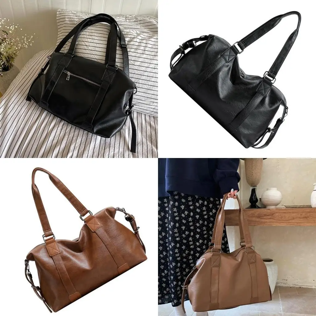 

Женская повседневная сумка через плечо из искусственной кожи, сумки через плечо, сумка-портфель с просторным внутренним для