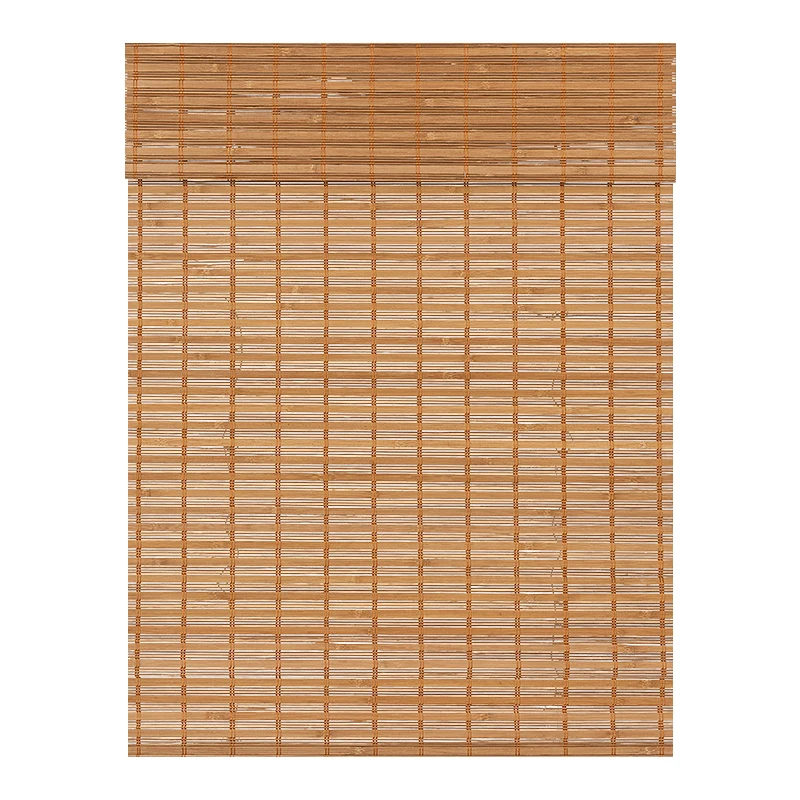 Easy to Lift & Fold up Window Shades Light Filtering Natural Weave Cordless Bamboo Blinds Shades