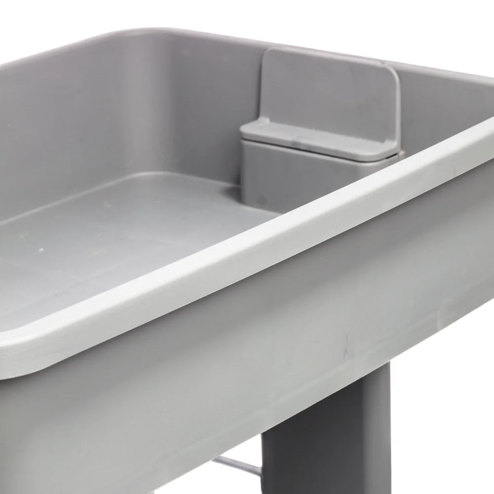 3-Tier Rolling Laundry Cart Lightweight Plastic Storage Organizer with Smooth Rolling Wheels Home Office Use