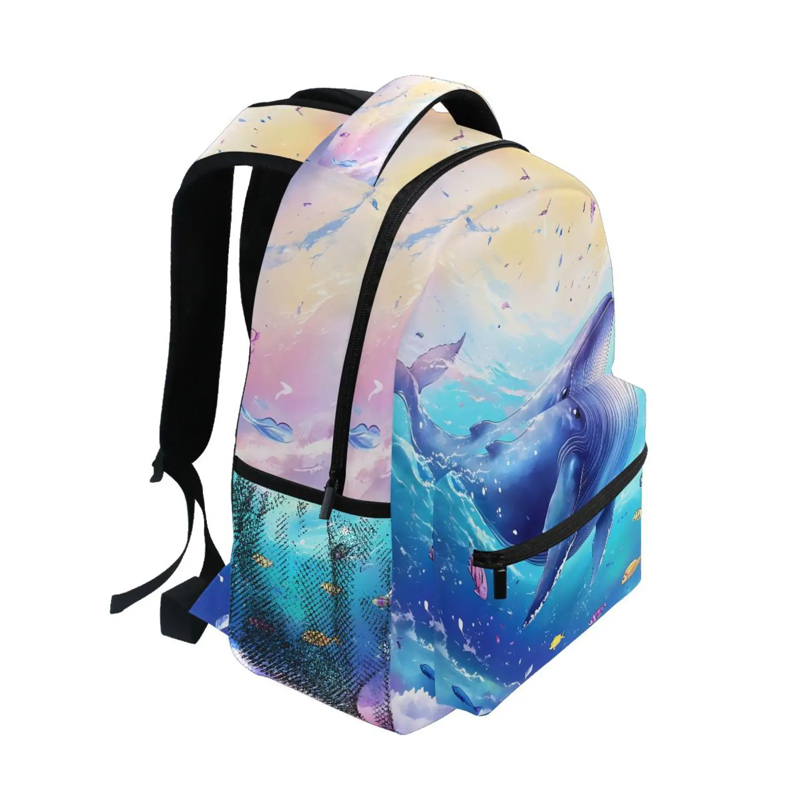 School Bags Dreamy Blue Whale Backpacks for teenage girls boys Backpack Student College school book bags for teenage girls kids