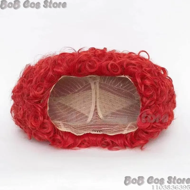 Queen Anime Red Heart Movie Cosplay Show Wig Full Head Accessory Red Hearts Hair Halloween Christmas Party RolePlay Women Girl