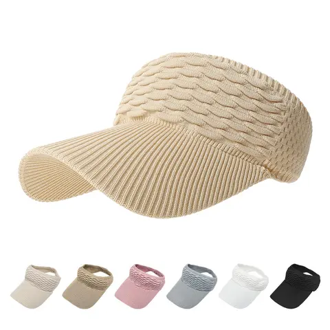 Women Sun Visor Summer Travel Fish Scale UV Protection Outdoor Hat Breathable Ponytail Golf Lady Casual Shopping Peaked Cap