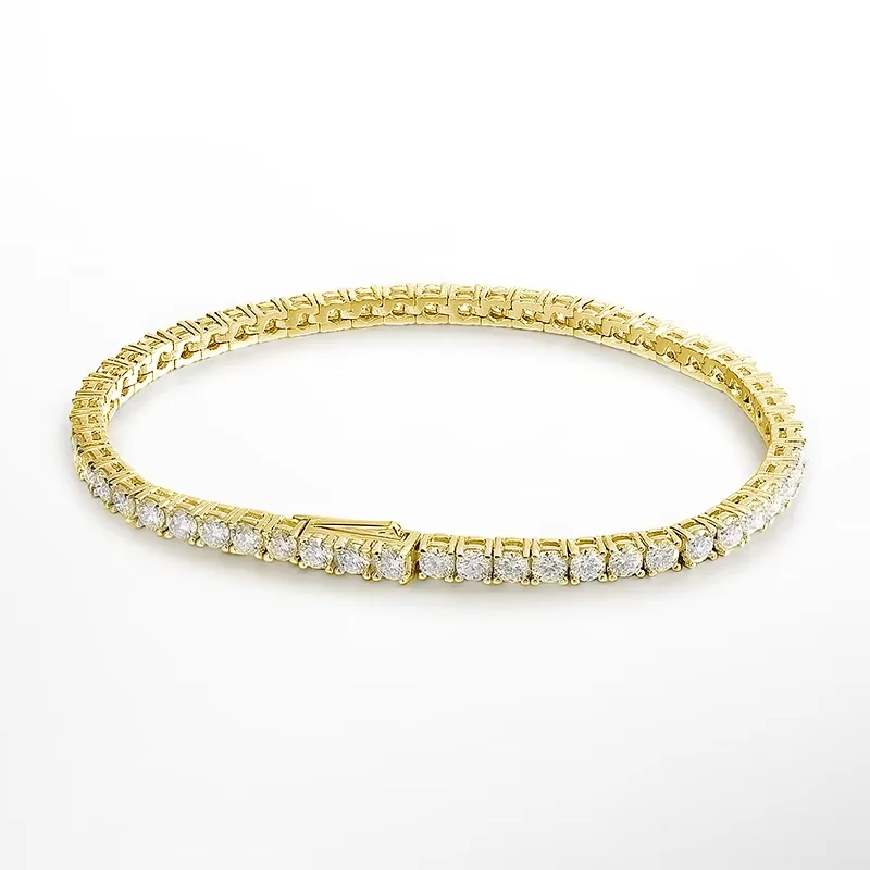 KNOBSPIN D VVS1 Moissanite Tennisarmband Origineel s925 Sterling Verzilverd 18k Wit Goud met GRA Armbanden voor Dames Man
