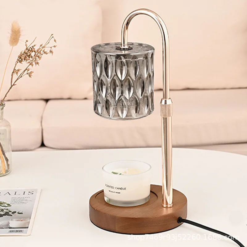 Electric Timer Candle Warmer Light,with Bracket Dimmable Candles Wax Glass Warmers Lamps for Jar Candles Burner