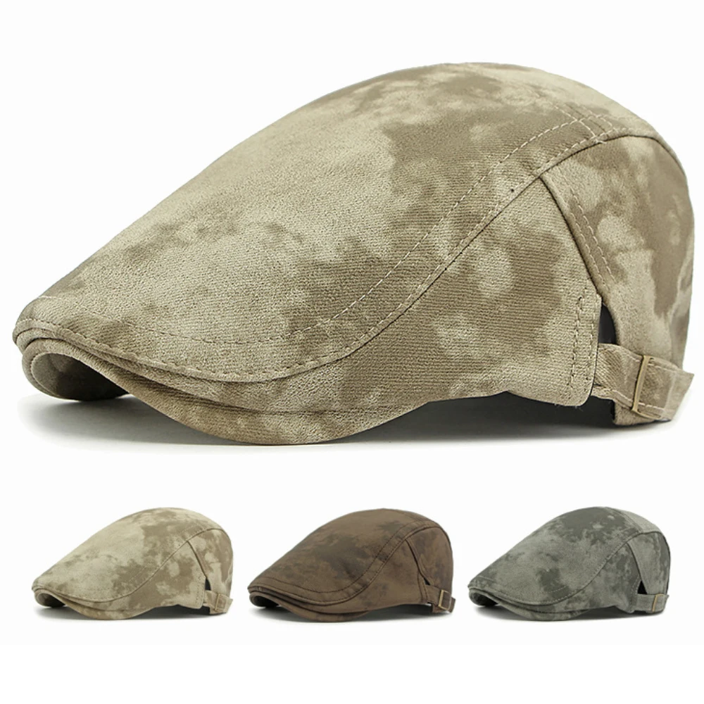 

HT4548 Beret Thick Warm Auutmn Winter Cap for Men Women Fleece Lined Ivy Flat Cap Artist Painter Beret Hat Male Female Beret Cap