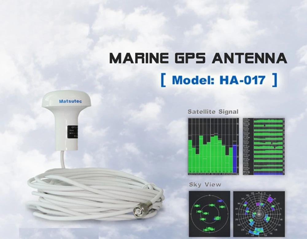 Imagem -04 - Antena Gps Matsutec-marine Parte Hex017 com Cabo 10 Metros Conector Tnt Cabo rf 10 m Rg58 Tnt