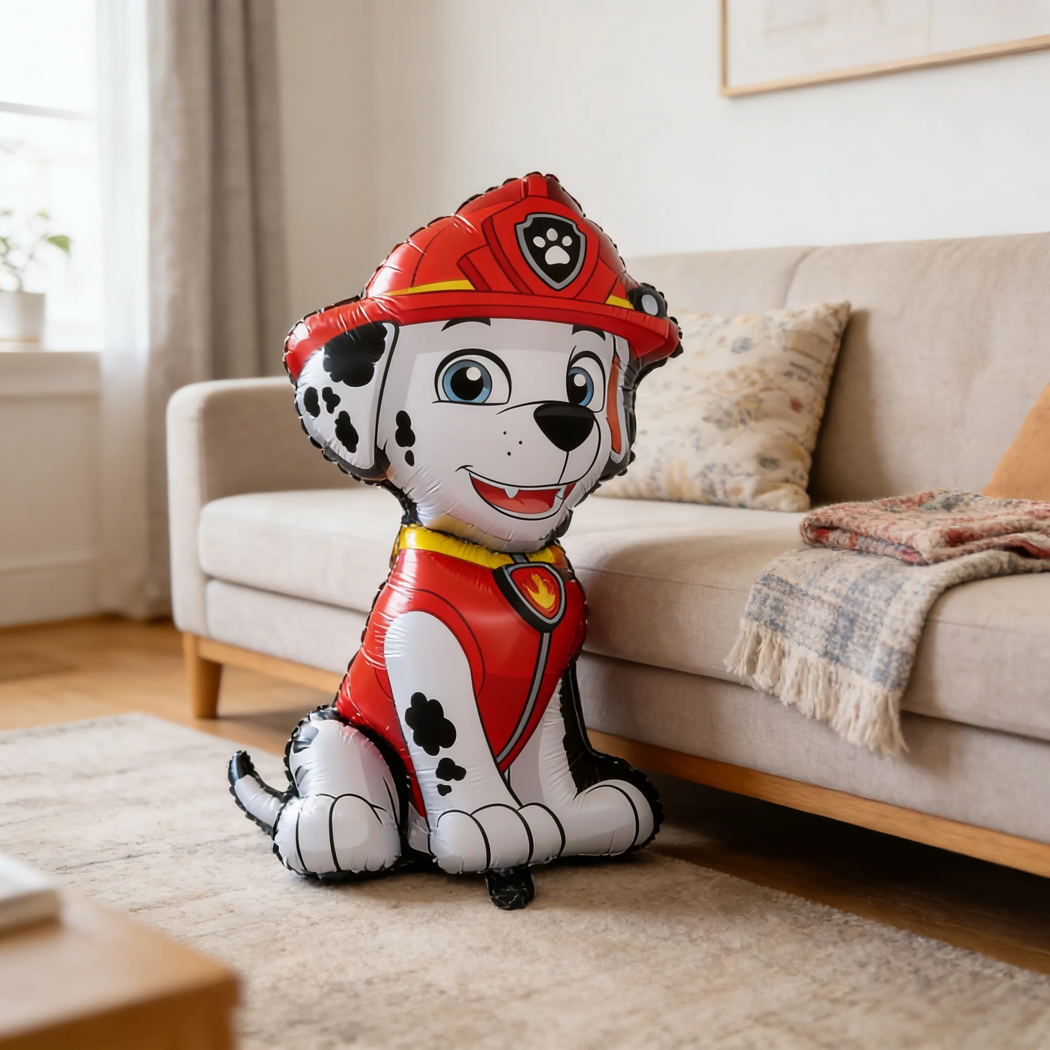 1PC Fire Department Puppy Polka Dot Dog Shaped Aluminum Foil Balloon Birthday Holiday Party Theme PAW Patrol Success Theme