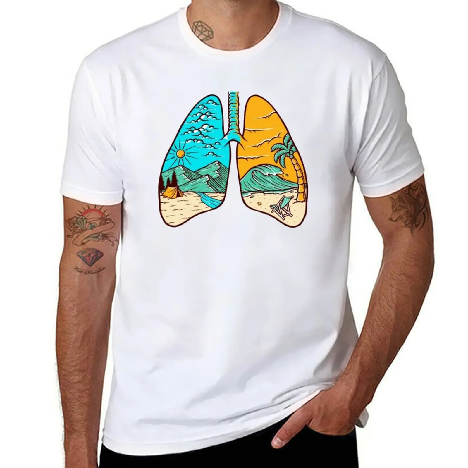 

Groovy Beach and Ocean Lungs T-Shirt t shirt man luxury man t shirt summer essential t shirt T-Shirt