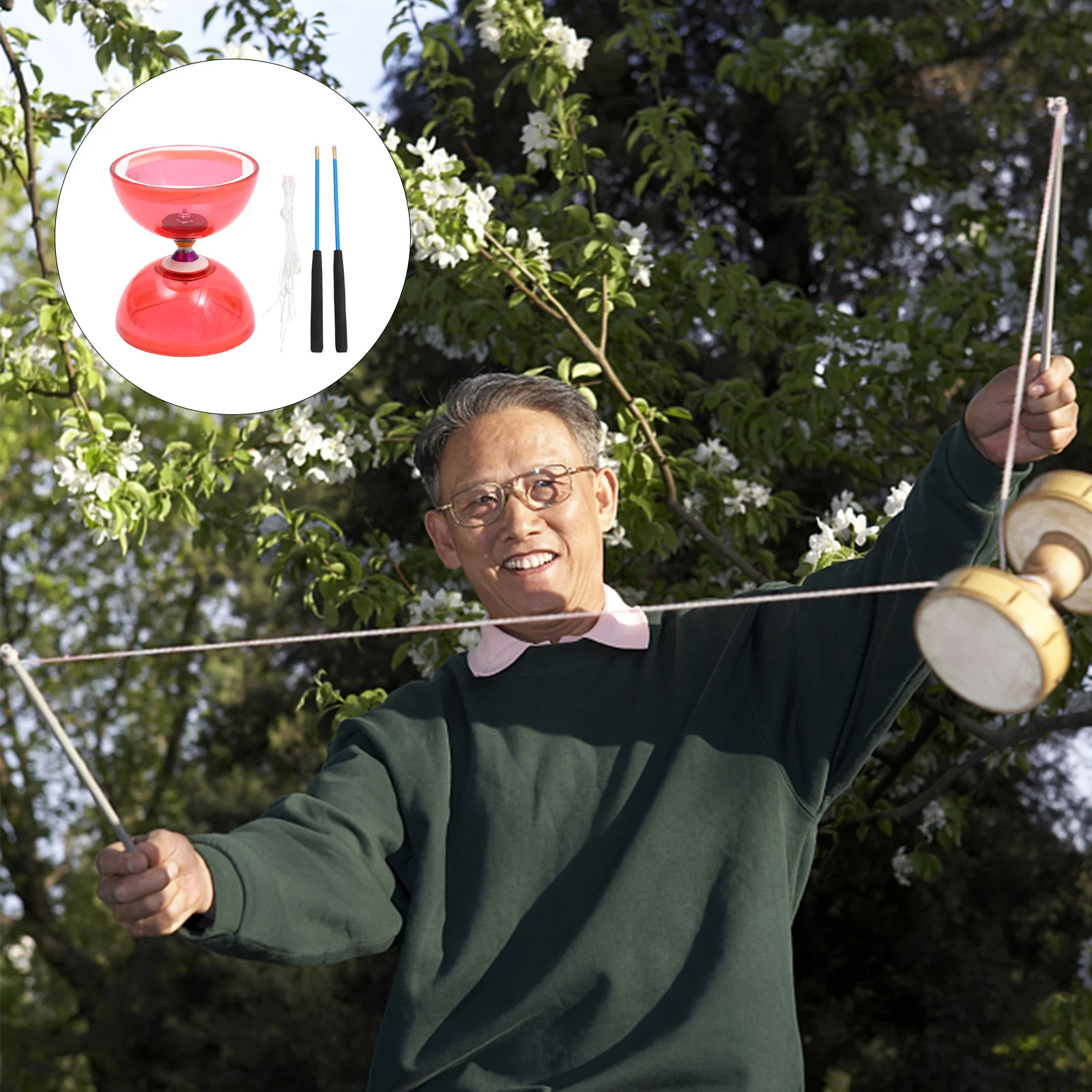 

Crystal Bearing Diabolo Chinese Yo Classic Juggling Toy for Kids Yoyo Toys Trick Outdoor Playset