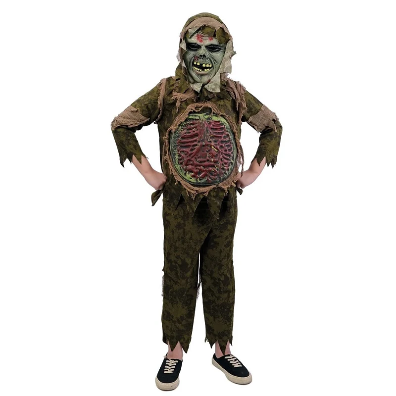 

2025 New Arrival Horror Skeleton Adventure Marsh Monster Halloween Roleplay Cosplay Swamp Zombie Boy Costume