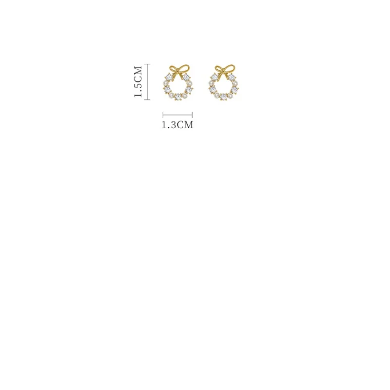 Mousse Small D Bow Earrings Advanced Sense Short Studs without Piercing Mosquito Coils Ear Clip Female Ear Accessories Niche Uni