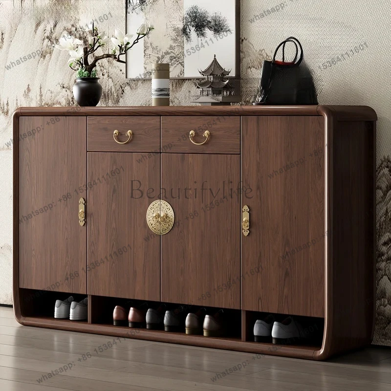 

new Chinese-style frame shoe cabinet door entrance simple modern large-capacity multi-functional locker