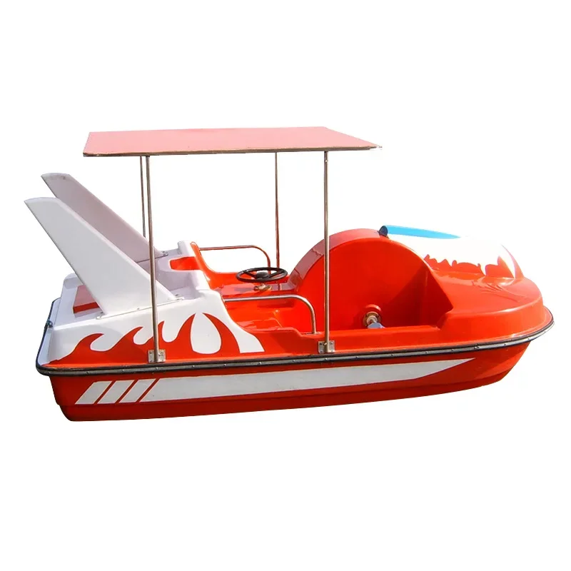 

Aqua Pedal Water Bike Boat with Fiberglass Material Rocket Model Pedal Boat with 2 Seats for Sale