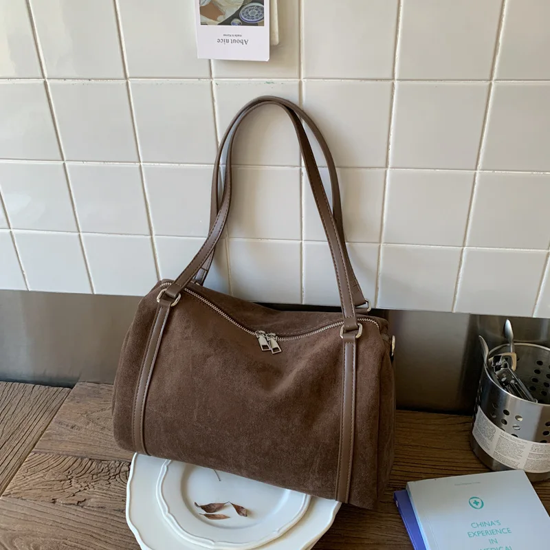 

Женская винтажная сумка через плечо 2025 года, просторная регулируемая сумка через плечо с надежной застежкой-молнией для работы и городских путешествий