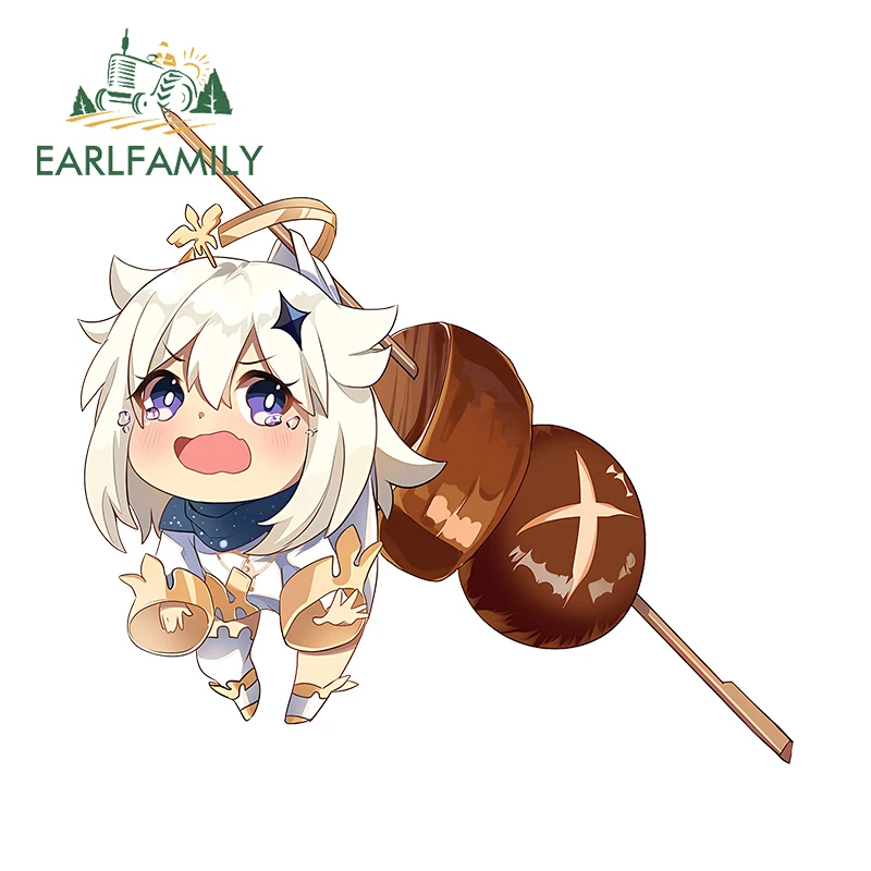 Earl family 13cm x 11,9 cm Paimon Chibi Auto Aufkleber Anime Spiel Autozubehör Aufkleber Sonnenschutz Windschutz scheibe kreative Dekor