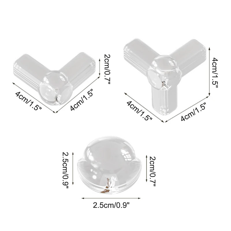 Protezioni angolari in gomma morbida e resistente da 4 pezzi, sicure da angoli del tavolo, copertura di protezione dei bordi di sicurezza per bambini