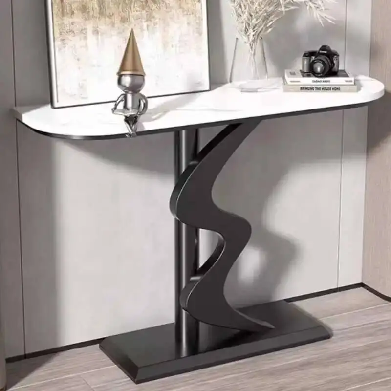طاولة وحدة التحكم الرخامية العصرية البهجة الجمالية الحد الأدنى طاولة وحدة التحكم الفاخرة مدخل الجمال Tisch Wohnzimer أثاث المنزل #1