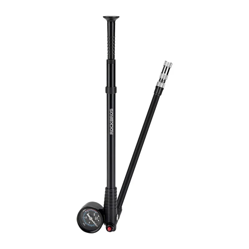 Portable Bike Pump with Pressure gauge 300Psi High Pressure Bicycle Pump Front Fork Air Pumps