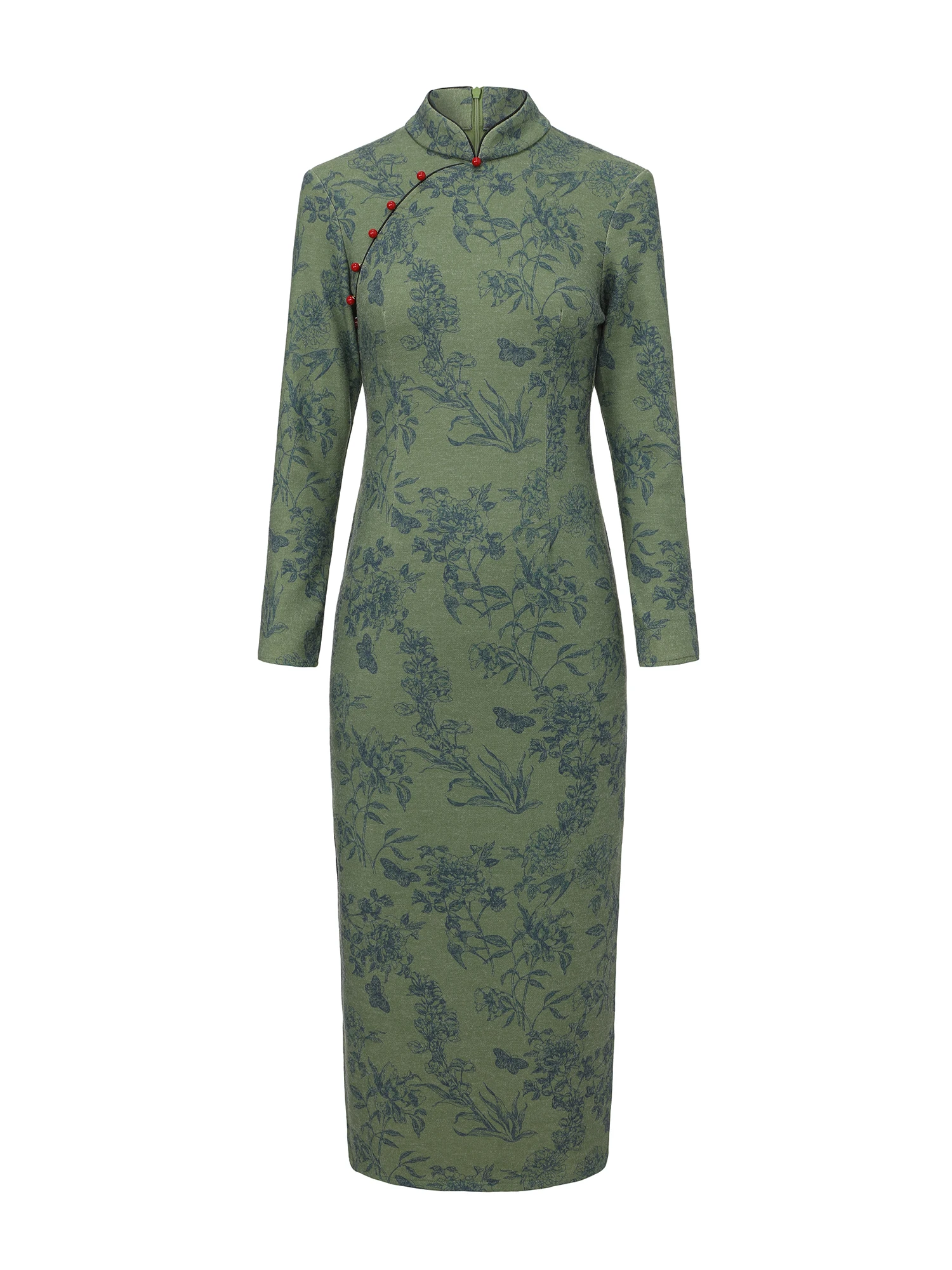 revised-young-sle-thiened-knitted-peony-print-new-chinese-daily-elegance-qipao-winter-2025-warm-long-sve-midi-qipao