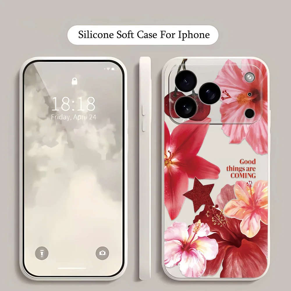 

Модный чехол для телефона с цветочным узором для iPhone 17 Pro Max/17 Pro/17/16/16 Pro/15/14/13/12/11/Pro/Plus – Эстетичный подарок для друзей