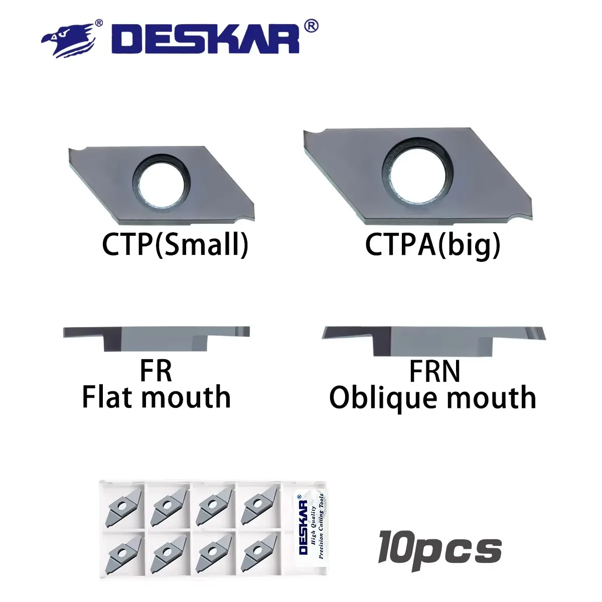 

DESKAR 100% Original Grooving Insert CTP15FR CTP20FRN CTPA25FR CTPA25FRN LDA Machining Center Heart Moving Machine Cutting Blade