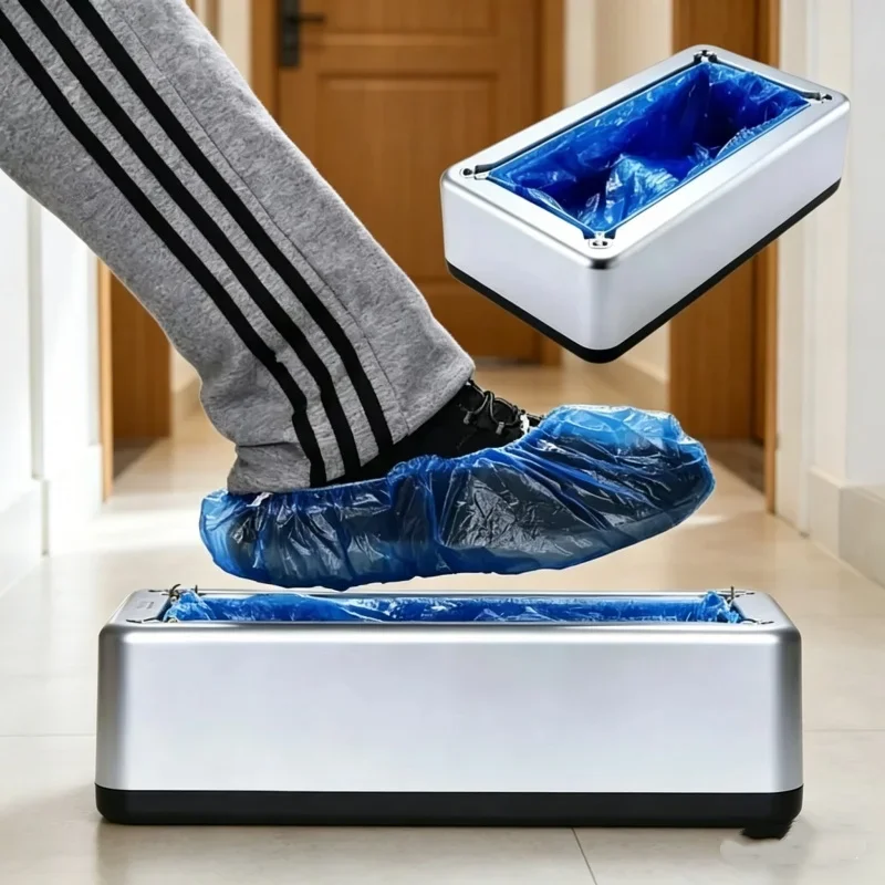 Automatic Waterproof Overshoes Machine Portable Hand-Free Shoe Cover Dispenser For Home Office Supermarket Factory Equipment