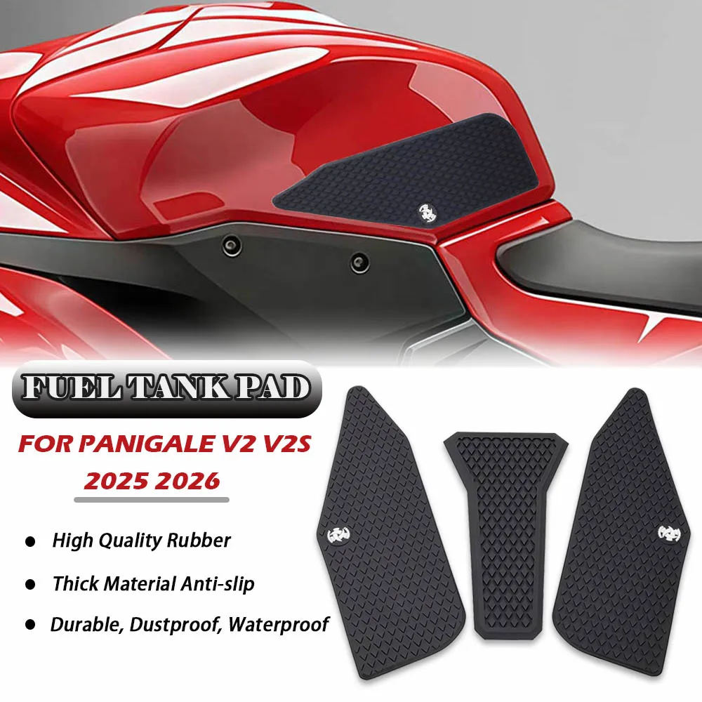 For Panigale V2 S V2 V2S 2025 2026 Motorcycle Gas Stickers Knee Grips Fuel Tank Rubber Sticker Protector Knee Tank Pad Grip