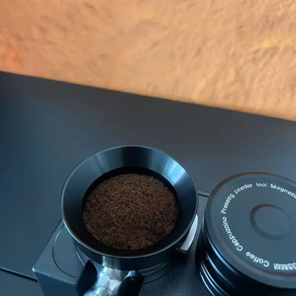 Coffee Portafilter Dosing Ring Magnetic Stainless Steel Espresso Powder Funnel Anti Spill Barista Preparation Tool